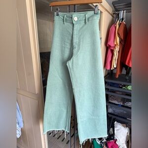 Zara Mint Green Denim Pants